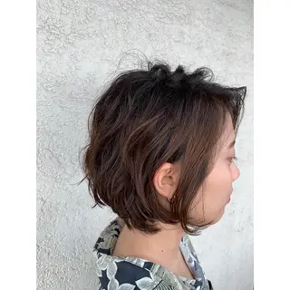 ミディアム パーマ 艶髪・酸性ストレート フリツのヘアスタイル