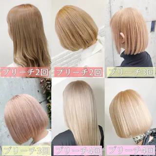 ショート カラー ヘアアレンジ メンズ キッズ 💟Chloe原宿店 🩶ハイトーンのヘアスタイル