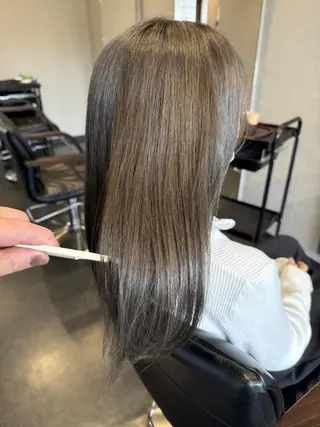 セミロング 髪質改善⚡️カラー 🍀武久 誠🍀のヘアスタイル