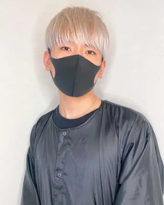 メンズ ミウ☆ ブリーチダブルカラーのヘアスタイル