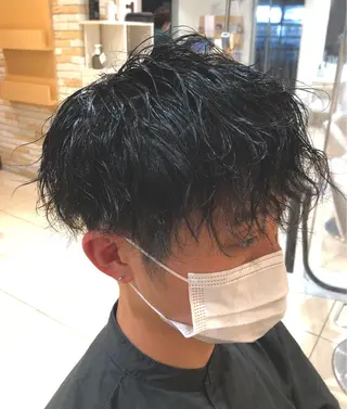 ショート パーマ メンズ 低ダメージ施術/ 🐮牛木 史裕🐮のヘアスタイル