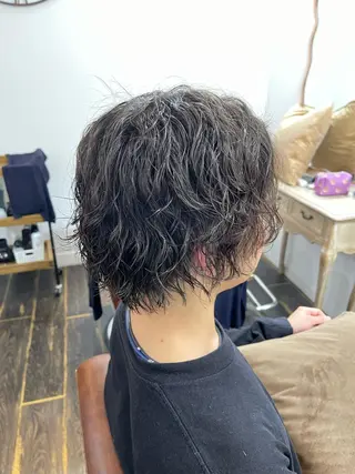パーマ メンズ 齋藤 拓麻のヘアスタイル