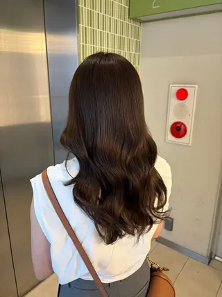 セミロング .AIRI🌼 暖色/ぱつっとぼぶのヘアスタイル