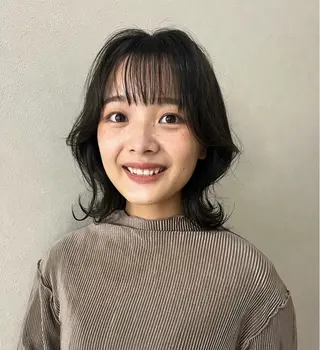 ミディアム Una並木坂  透明感カラー＆髪質改善＆韓国ヘア所属・松本 凜那のヘアスタイル
