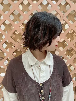 ミディアム パーマ 川間 将彦のヘアスタイル