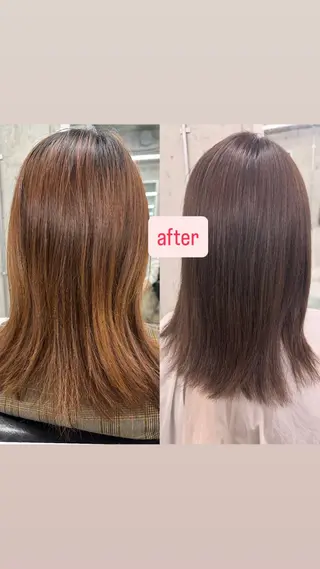 セミロング カラー . hirokoのヘアスタイル
