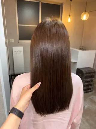 セミロング 💜髪質改善/ 艶カラー/ミナ🩷のヘアスタイル