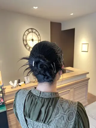 ミディアム ヘアアレンジ 川越 輝梨奈のヘアスタイル