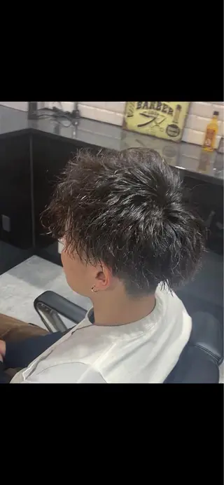 ショート パーマ メンズ 前田賢生 ご新規様はNGのヘアスタイル