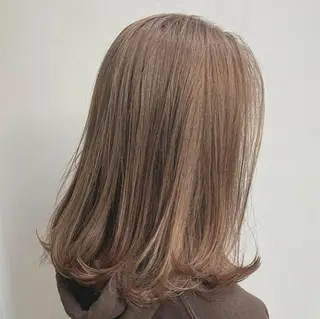 ミディアム カラー パーマ ヘアアレンジ かわい ゆうな 髪質改善/縮毛矯正のヘアスタイル