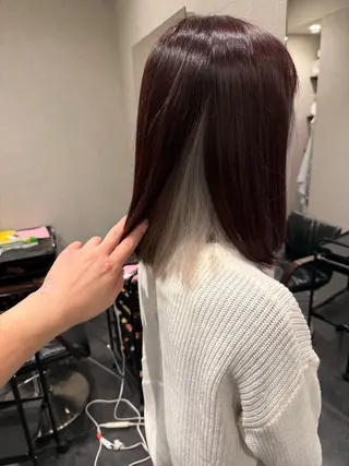 ミディアム 髪質改善⚡️カラー 🍀武久 誠🍀のヘアスタイル