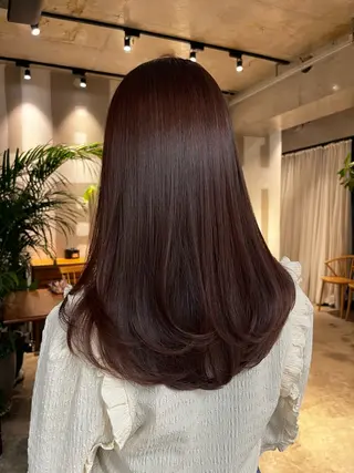 カラー ウルフ/レイヤー/ ブリーチカラーのヘアスタイル