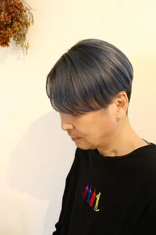 メンズ ショート カラー フジタミキ ✨メテオ TR、ヘッドスパのヘアスタイル