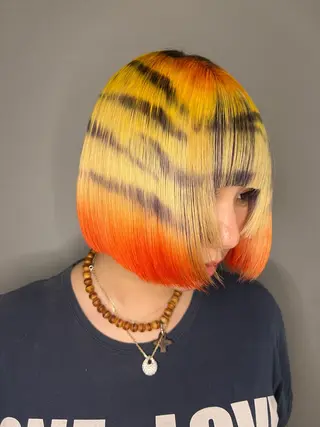 ミディアム カラー 圧倒的デザイン力 店長🎨RENAのヘアスタイル