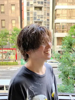 ショート メンズ メンズパーマ/心斎橋 /四ツ橋駅/しょうまのヘアスタイル