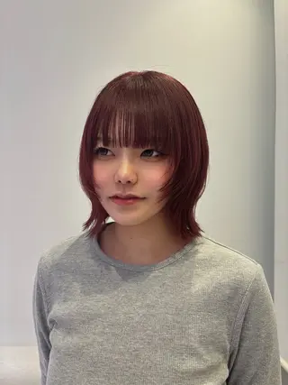 ミディアム カラー 若松 心和のヘアスタイル