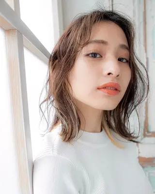 ミディアム カラー パーマ 松島祐介【店長／ トップディレクター】のヘアスタイル