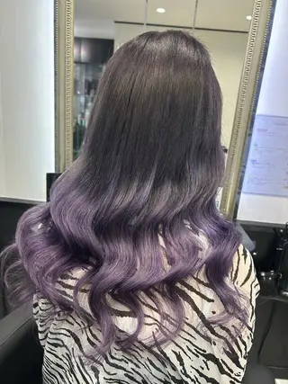 ロング カラー 長田 麻友子のヘアスタイル