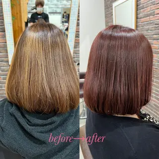 ミディアム カラー ヘアアレンジ キッズ 五反田　美容院☆張 明星☆韓国ヘアのヘアスタイル