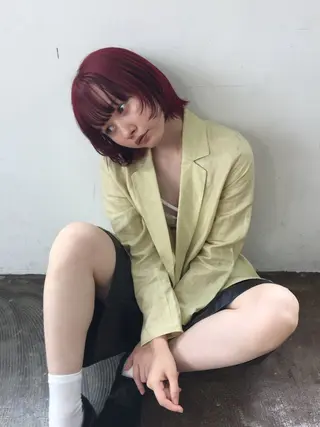 カラー 小長谷 夕菜のヘアスタイル