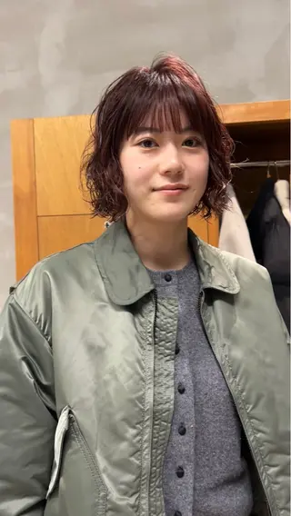 カラー パーマ chisato☁️ カットカラーモデルのヘアスタイル