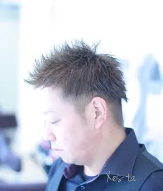 ショート カラー メンズ 中村 よしひでのヘアスタイル