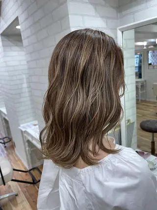 セミロング カラー Reb_keiji 👑小倉圭司のヘアスタイル