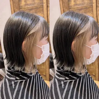 ミディアム カラー MIKU /ボブ/外ハネボブのヘアスタイル