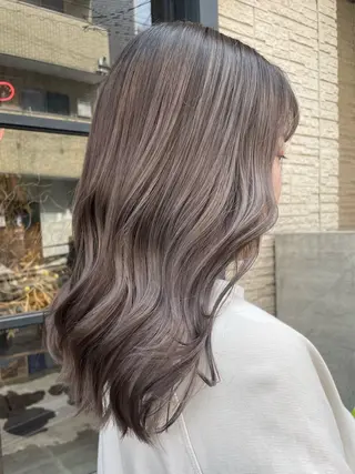 セミロング カラー 【aini天王寺】 𝐚𝐢𝐫𝐢✂︎のヘアスタイル