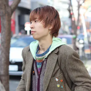 ミディアム カラー メンズ joh/メンズ/ ブリーチ/矢場町のヘアスタイル