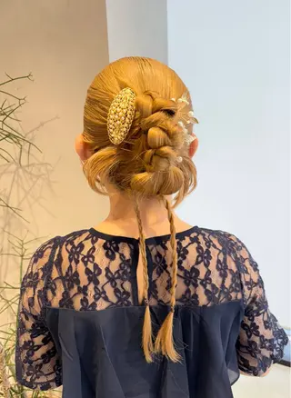 ヘアアレンジ 透明感カラー✨艶髪 制作🌱山根あゆみのヘアスタイル