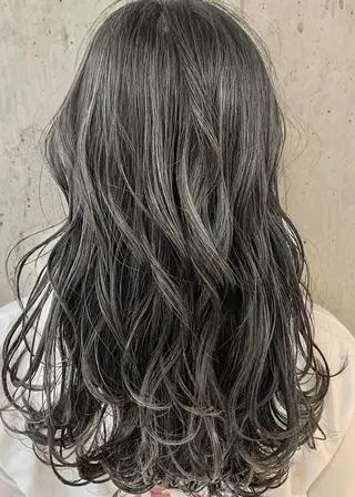 セミロング カラー 藤森結子/韓国ヘア/ パーソナルカラー診断のヘアスタイル