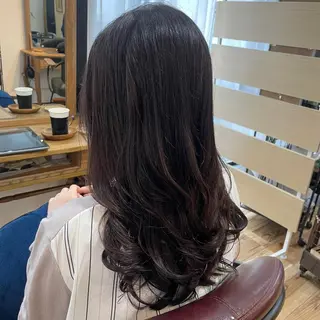 セミロング 福岡口コミNo1🎀 コテ巻き風パーマ専門のヘアスタイル