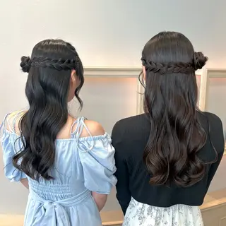 ロング ヘアアレンジ 縮毛矯正/Wカラー /アレンジ🌙あまにのヘアスタイル