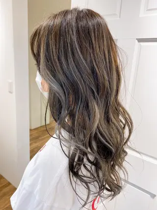 ロング カラー ハイライト⭐️上野 高広のヘアスタイル