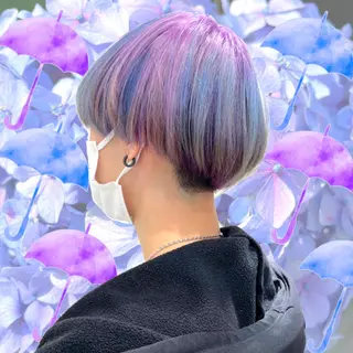 ショート カラー メンズ 🌺ウルフカット職人 新垣渚🐺のヘアスタイル