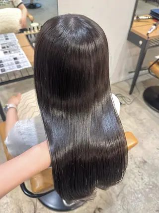 ロング カラー ヘアアレンジ 顔まわり/艶カラー/ 🤎himari🤎のヘアスタイル