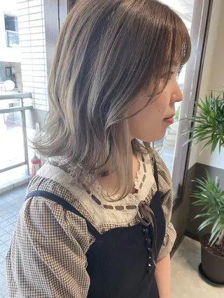 ミディアム カラー 坂井田 浩樹のヘアスタイル
