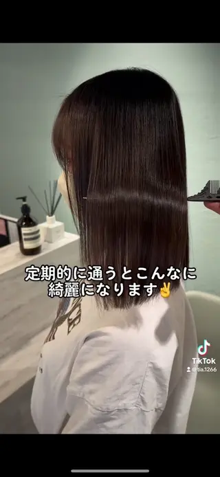 セミロング カラー 美髪特化✨ 伊織✨縮毛矯正✨のヘアスタイル