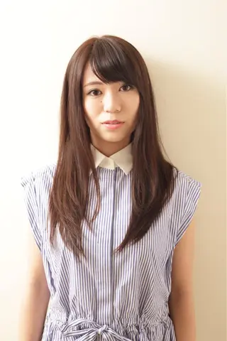 ミディアム セミロング ロング カラー タジマ ヤスヒサのヘアスタイル