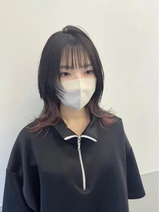 セミロング カラー 韓国ヘア🇰🇷 スズキのヘアスタイル