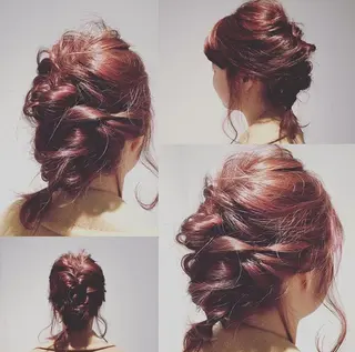セミロング カラー ヘアアレンジ iizuka akiのヘアスタイル