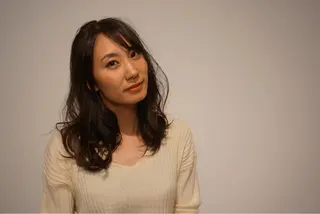 セミロング カラー パーマ 長谷川 礼子のヘアスタイル