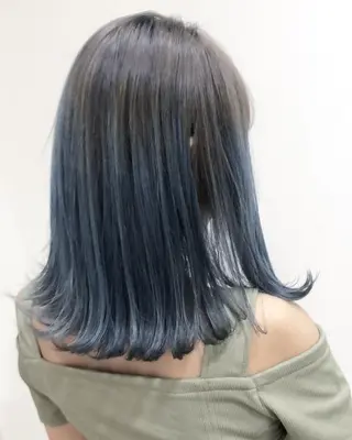 ミディアム カラー ウルフ/デザイン/ 大阪/タカハシユウキのヘアスタイル