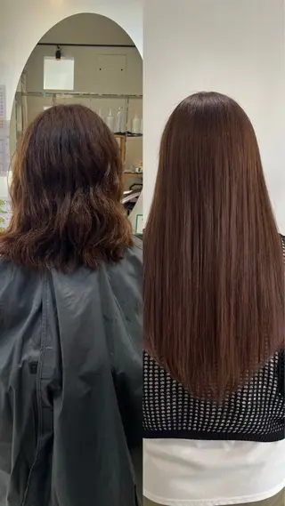 セミロング 野村 奈里亜のヘアスタイル