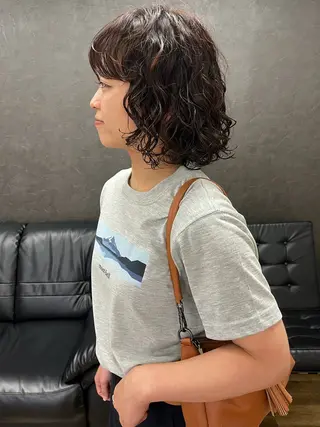 ショート パーマ nono/パーマ /顔まわりカット🐈のヘアスタイル