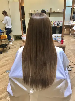 セミロング カラー 奥田 真二のヘアスタイル