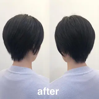 ショート ツノガイ エリのヘアスタイル