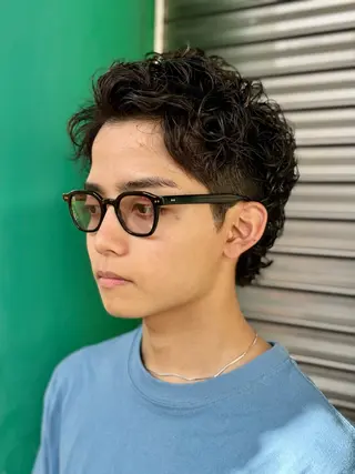 ミディアム パーマ メンズ ヘントナ カイのヘアスタイル