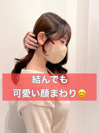 セミロング 🌹ハッシュカット、 レイヤー韓国ヘア🌹のヘアスタイル